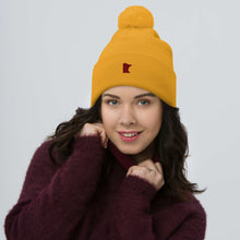 Minnesota Gold and Maroon Pom Pom Beanie