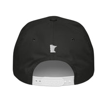 Minnesota Golf Snapback Cap in Black with White Rope