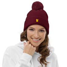 Minnesota Maroon and Gold Pom Pom Beanie