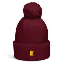 Minnesota Maroon and Gold Pom Pom Beanie