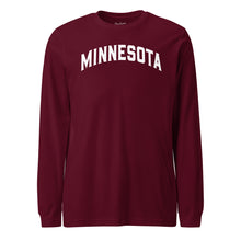 Maroon and White Minnesota Women's Long Sleeve Tee