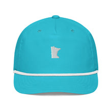 Minnesota Snapback Cap in Turquoise with White Rope