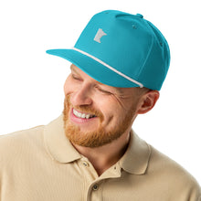 Minnesota Snapback Cap in Turquoise with White Rope